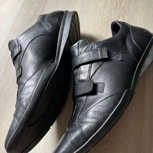 Boss mens black leather shoes size EUR 44 / US11